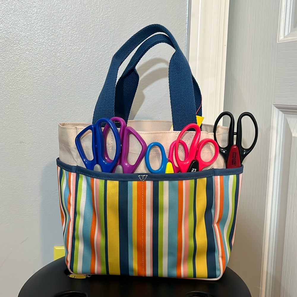 NWT SUN SQUAD Colorful Gardening Tote, Craft Storage